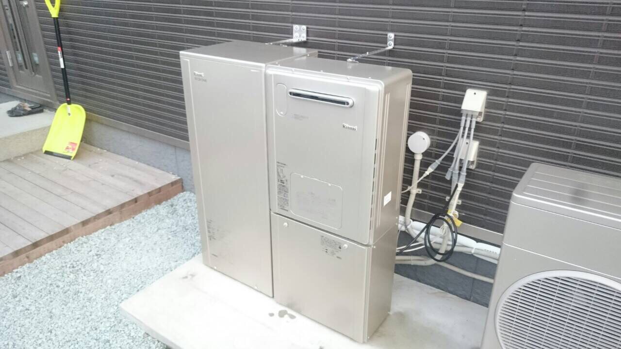 ガスハイブリット給湯器取付