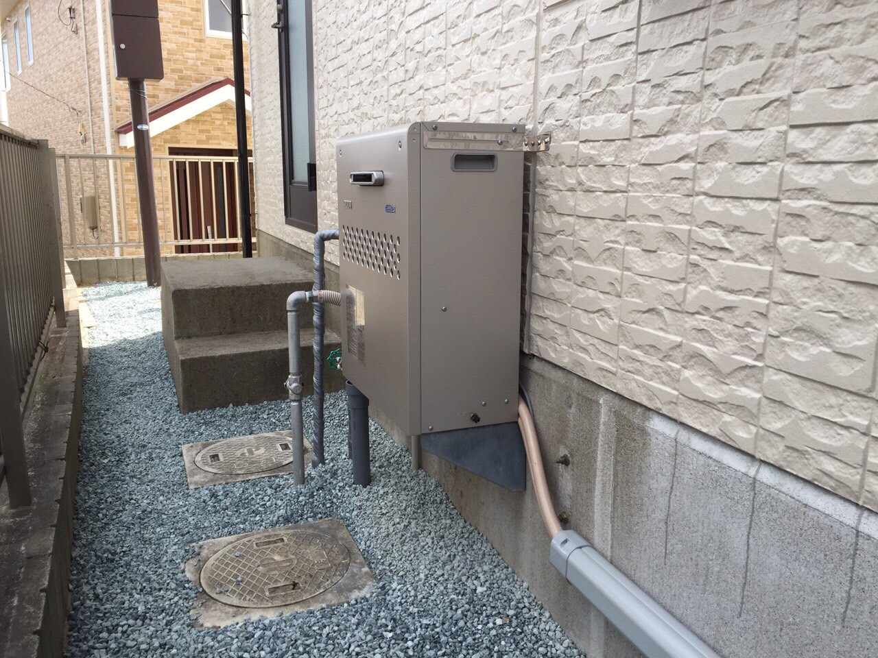 ガス給湯器取付