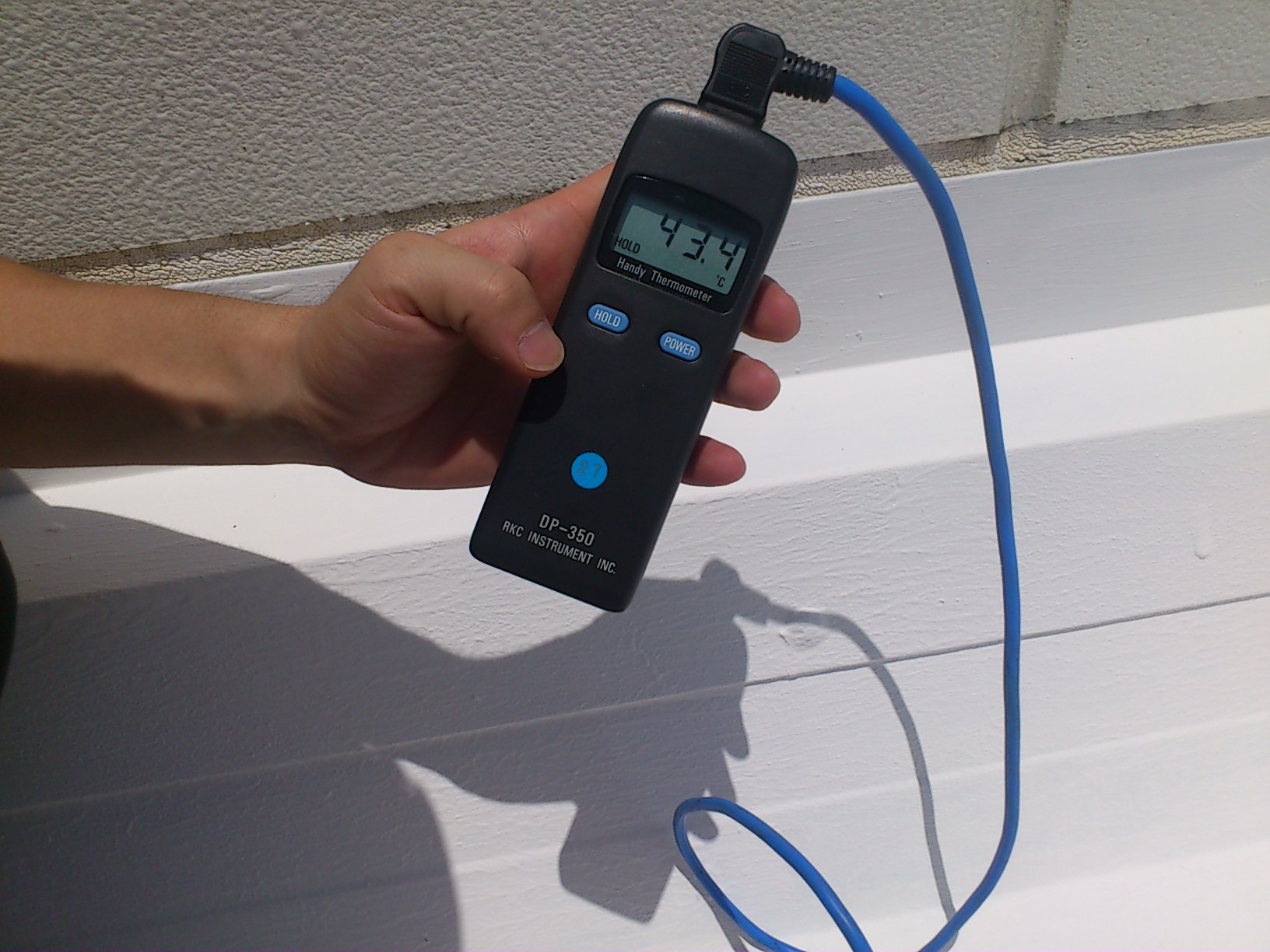 ガイナ塗装後温度